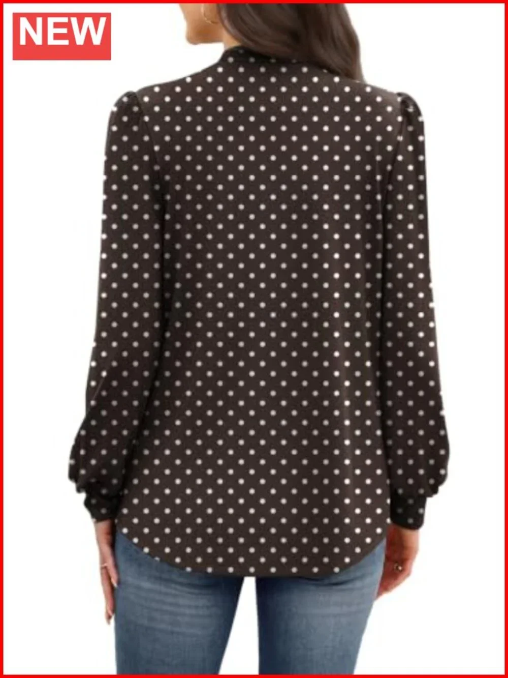 Womens Mock Neck Pleated Front Long Sleeve Blouse Dressy Casual Top